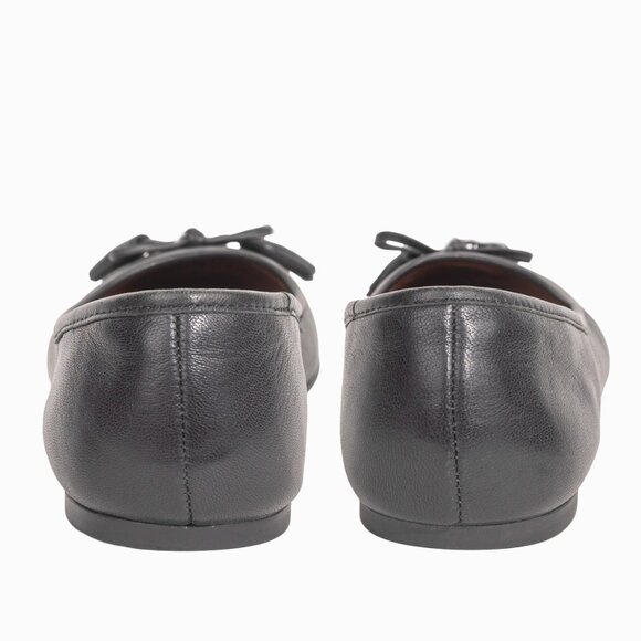 COACH Benni Leather Bow Ballet Flats With Charms in Black FG2941 Size 5B EU 35.5 - Picture 7 of 8
